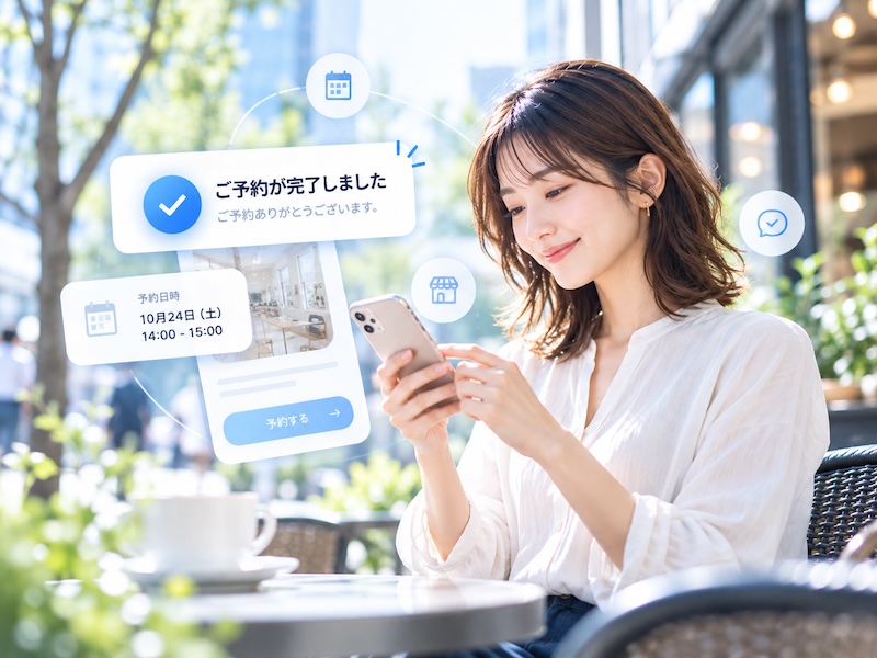 オンライン予約導線の設計をイメージしたビジュアル